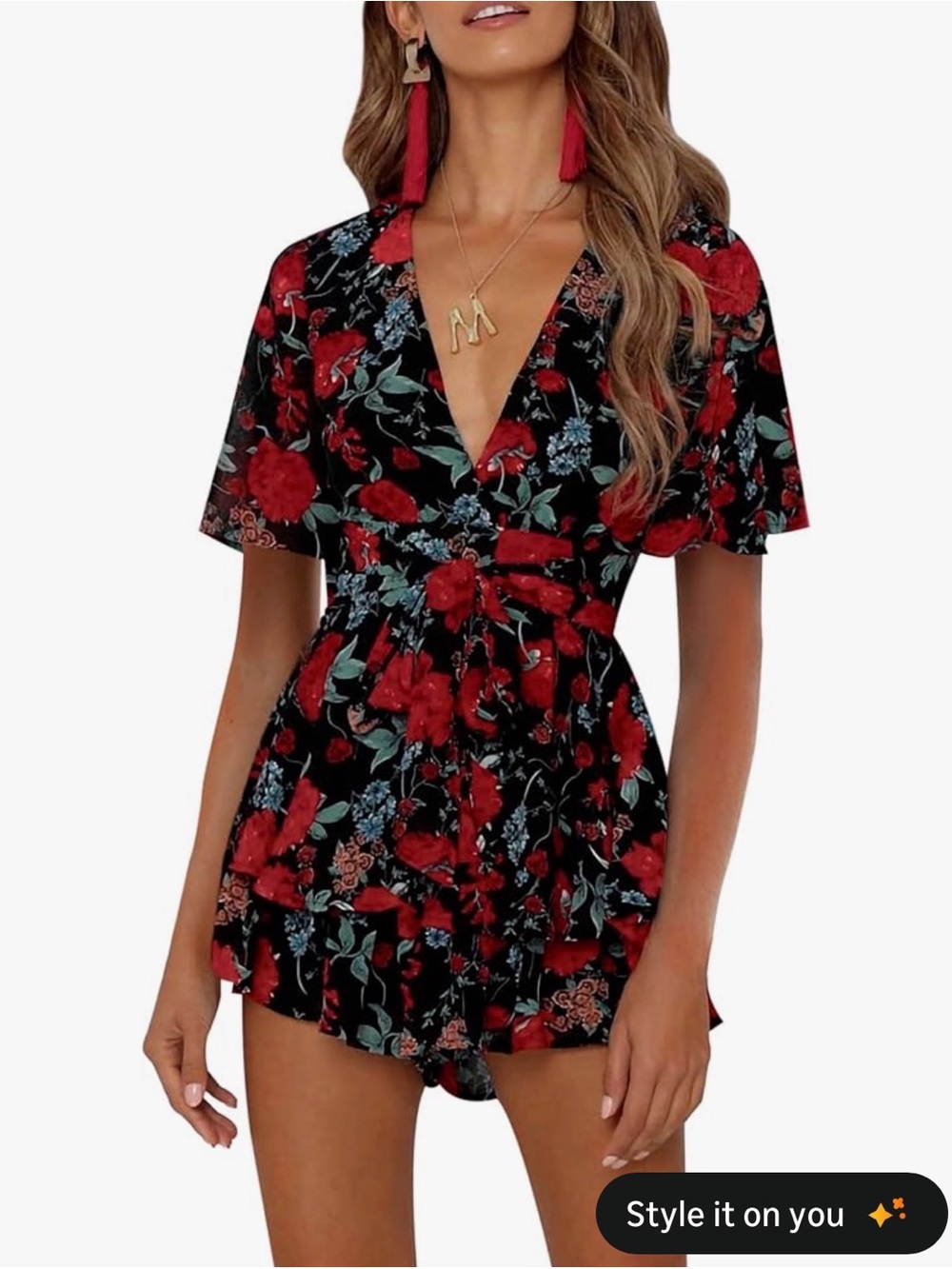 Floral Sexy Romper